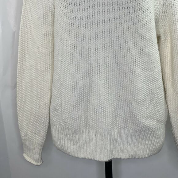 Madewell Mercer Turtleneck Sweater Ivory Knit Wool Blend NWOT Size XS - Picture 5 of 9